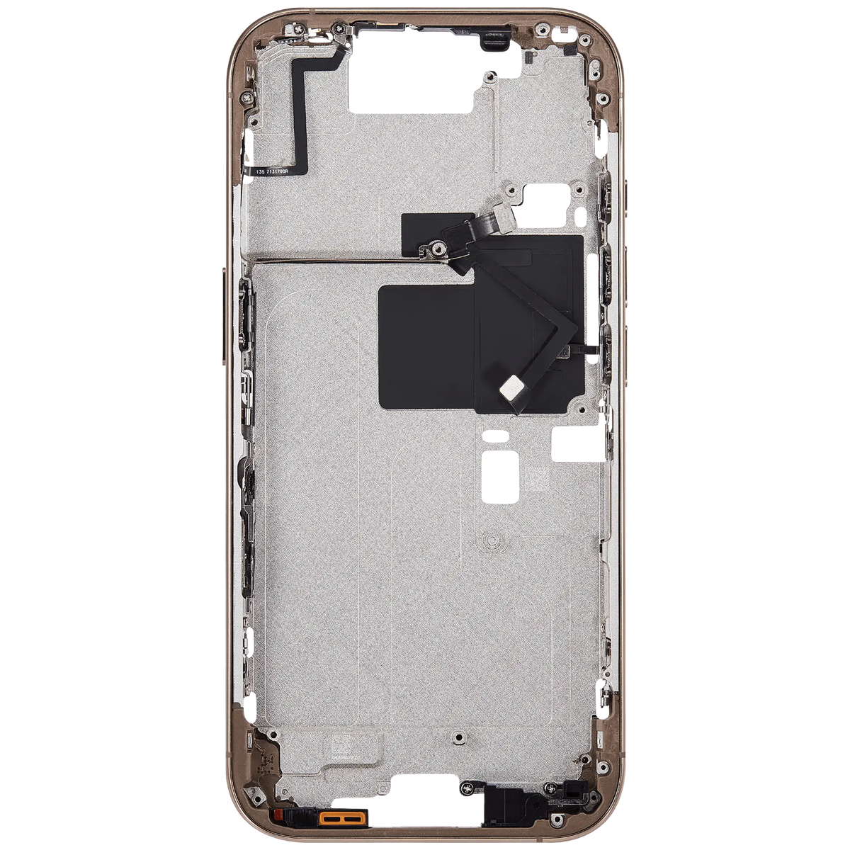 Mid Frame Housing With Power And Volume Button For I Phone 16 Pro (Eu / Global Version) (Aftermarket Plus) (Desert Titanium)