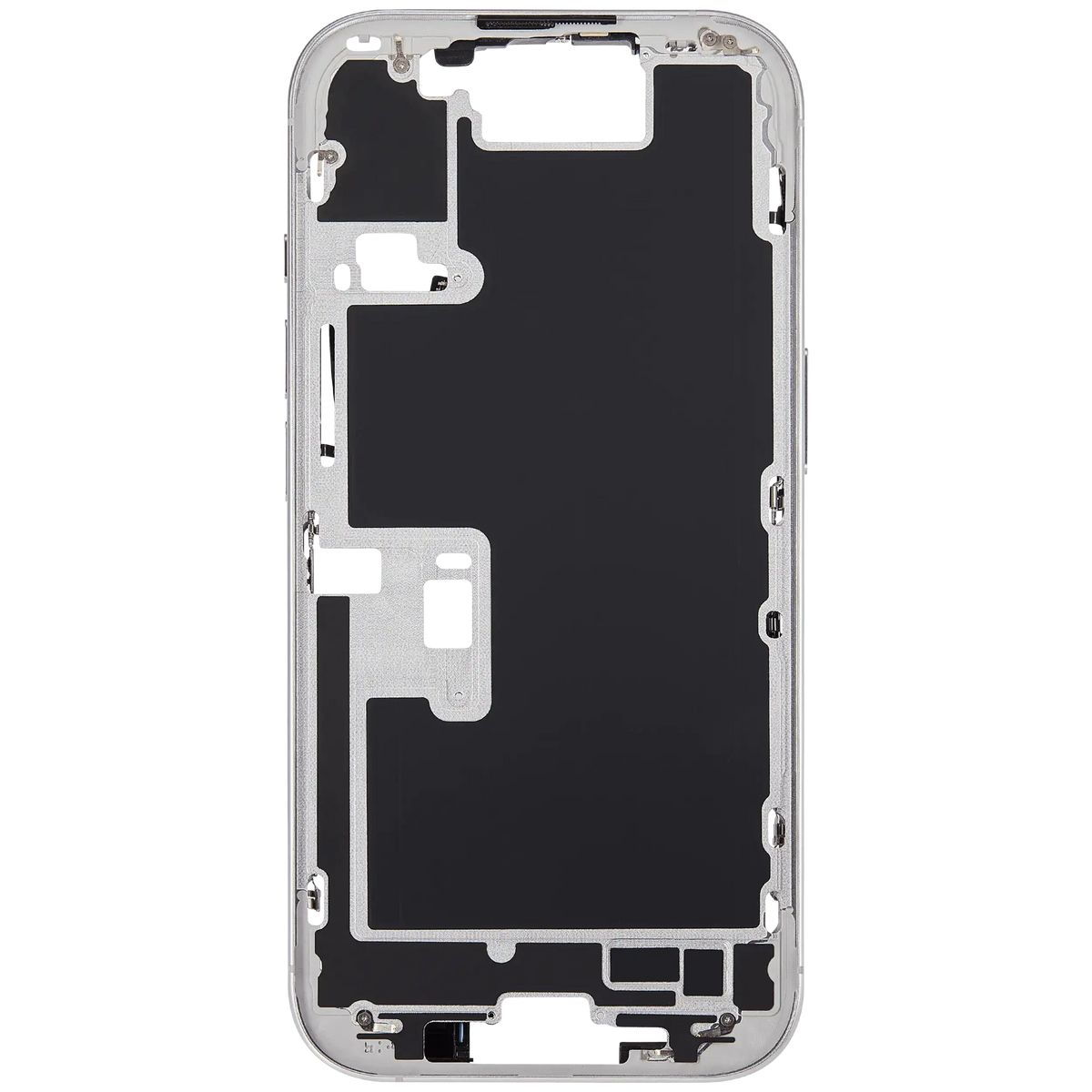 Mid Frame Housing With Power And Volume Button For I Phone 16 Pro (Eu / Global Version) (Aftermarket Plus) (White Titanium)