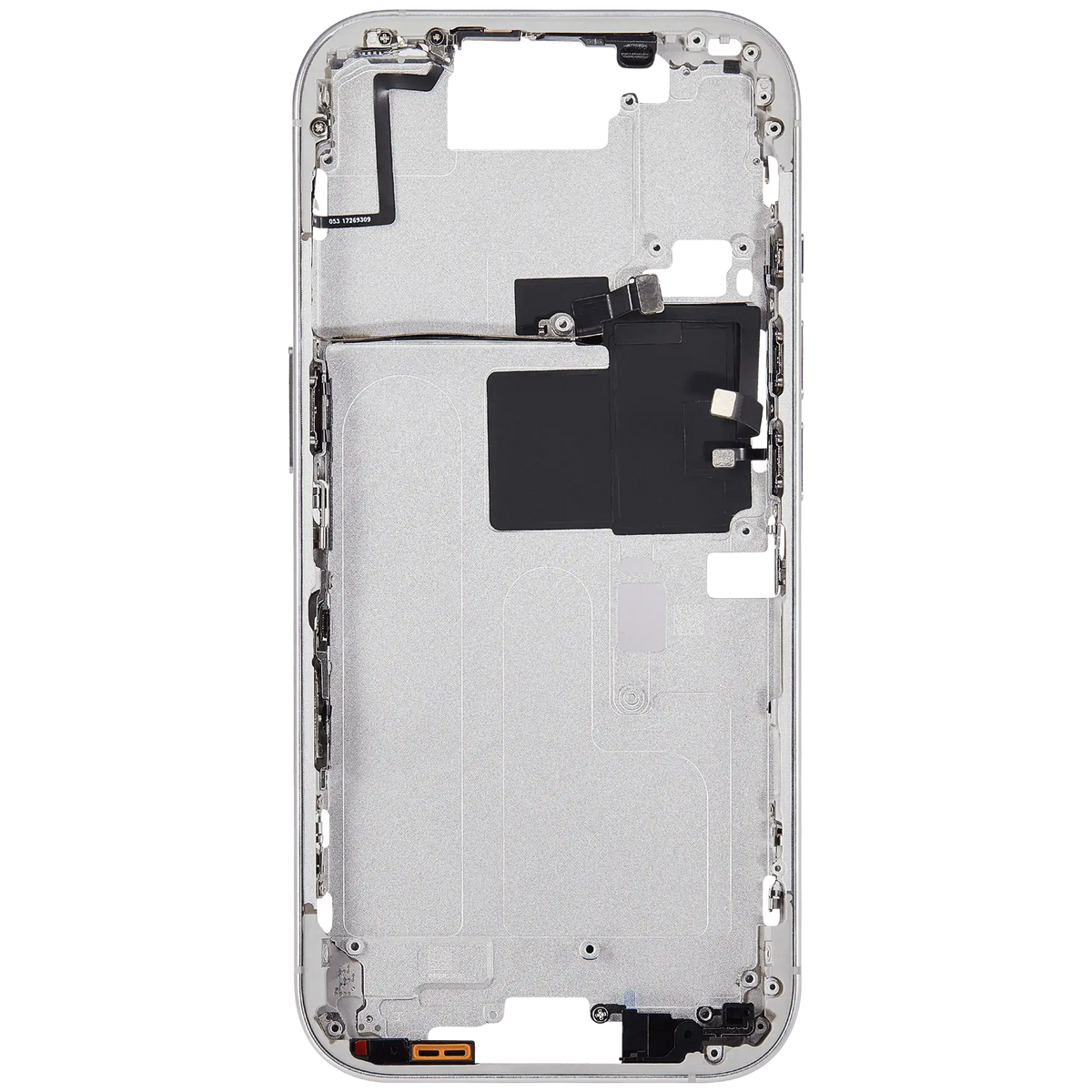 Mid Frame Housing With Power And Volume Button For I Phone 16 Pro (Eu / Global Version) (Aftermarket Plus) (White Titanium)
