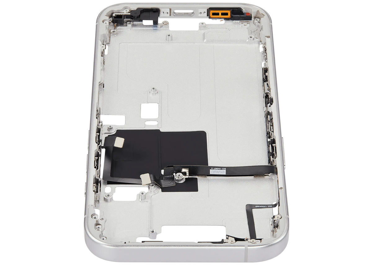 Mid Frame Housing With Power And Volume Button For I Phone 16 Pro (Eu / Global Version) (Aftermarket Plus) (White Titanium)