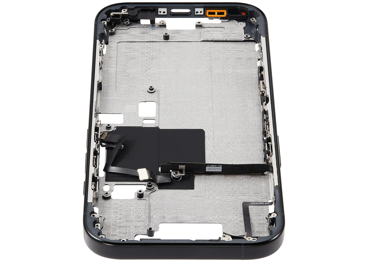 Mid Frame Housing With Power And Volume Button For I Phone 16 Pro (Us Version) (Aftermarket Plus) (Black Titanium)
