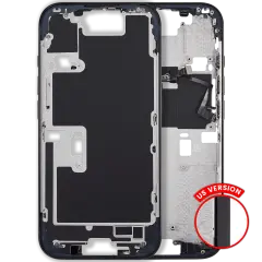 Mid Frame Housing With Power And Volume Button For I Phone 16 Pro (Us Version) (Aftermarket Plus) (Black Titanium)