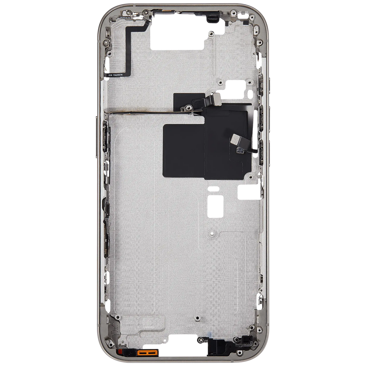Mid Frame Housing With Power And Volume Button For I Phone 16 Pro (Us Version) (Aftermarket Plus) (Natural Titanium)