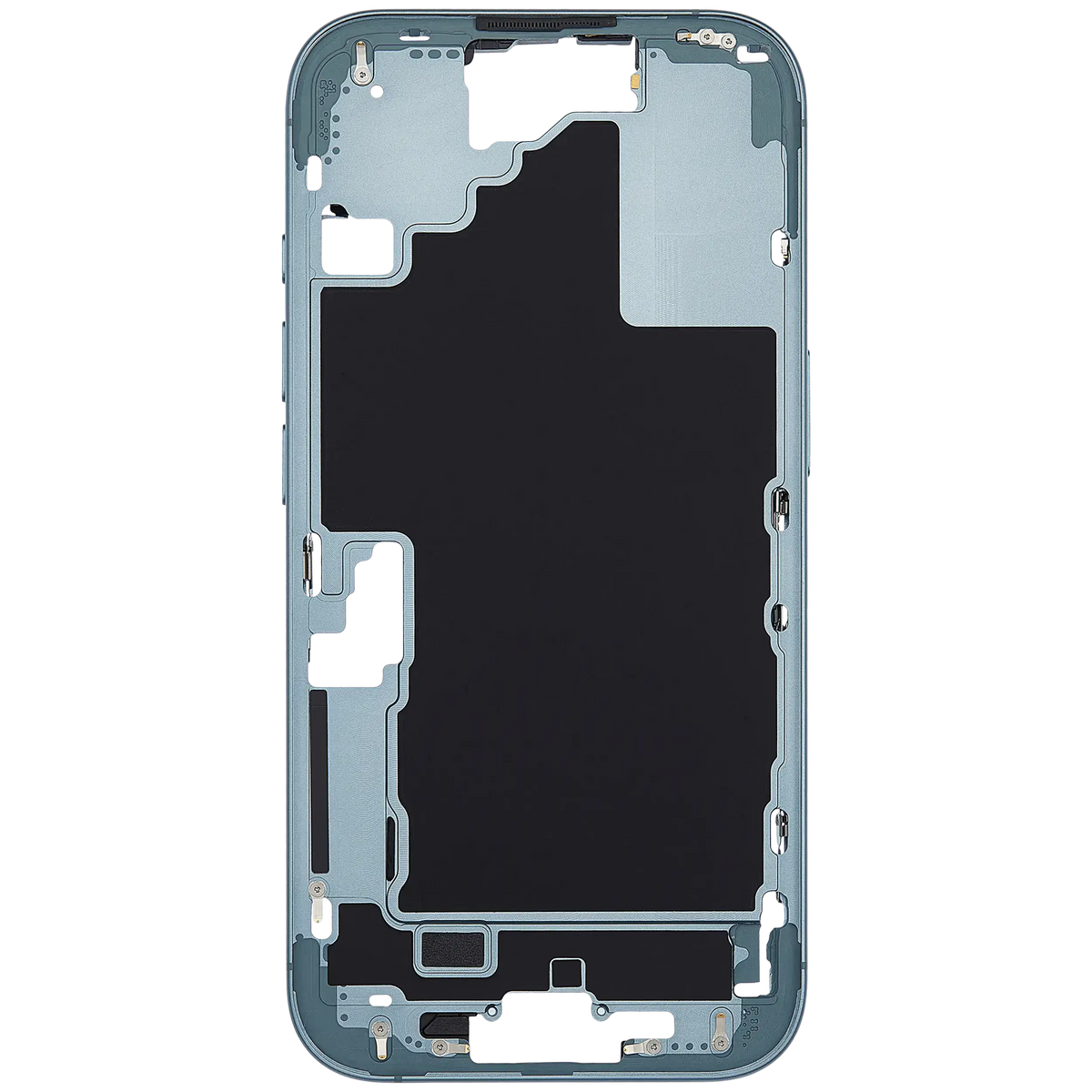 Mid Frame Housing With Power And Volume Button For I Phone 16 (Us Version) (Aftermarket Plus) (Teal)