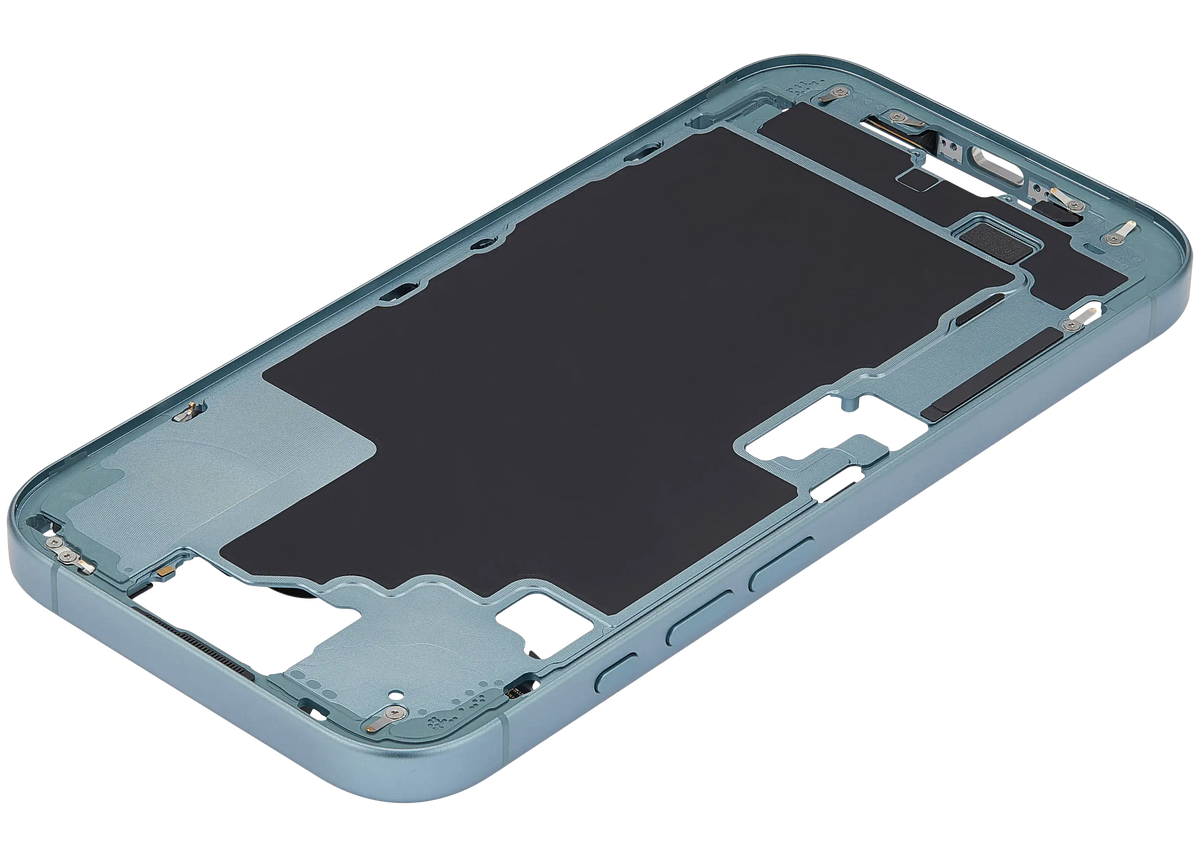 Mid Frame Housing With Power And Volume Button For I Phone 16 (Us Version) (Aftermarket Plus) (Teal)