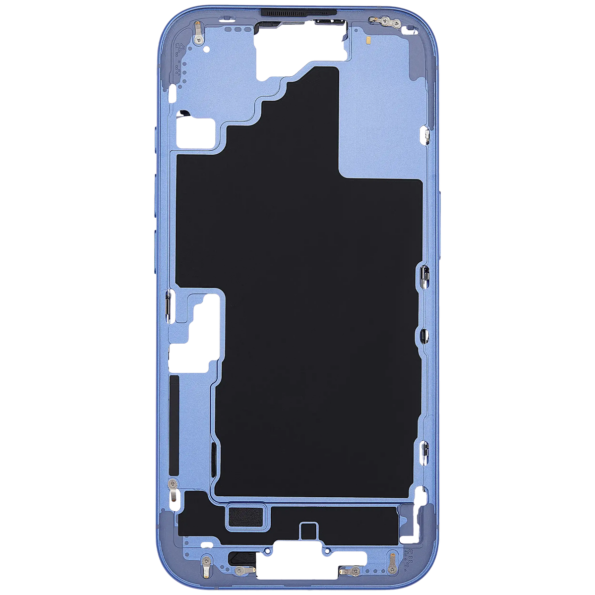 Mid Frame Housing With Power And Volume Button For I Phone 16 (Us Version) (Aftermarket Plus) (Ultramarine)