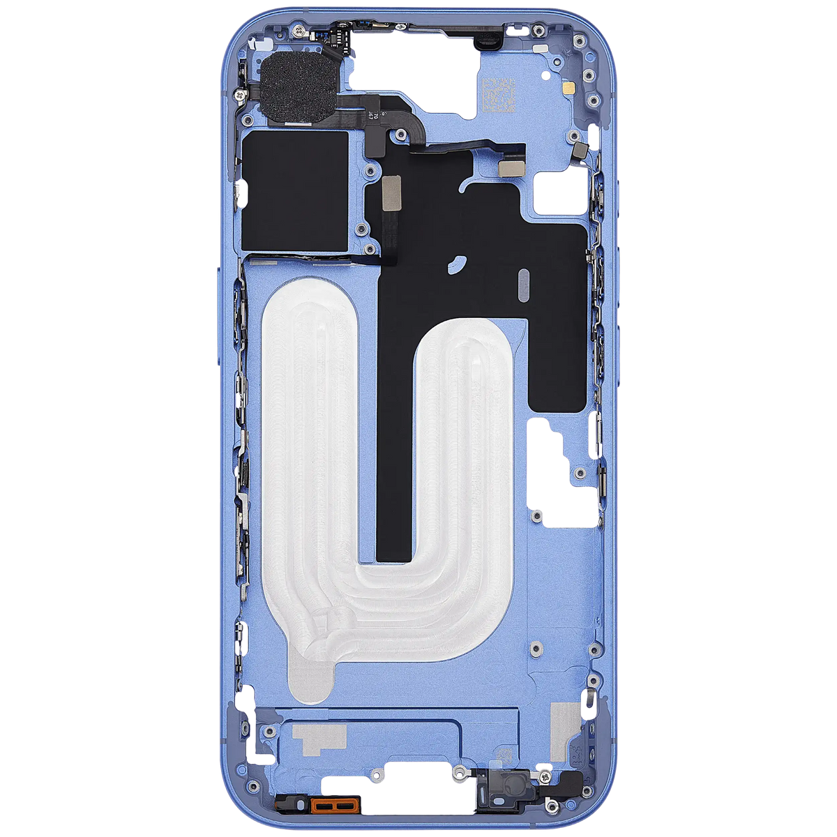 Mid Frame Housing With Power And Volume Button For I Phone 16 (Us Version) (Aftermarket Plus) (Ultramarine)