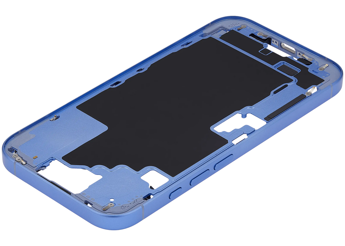 Mid Frame Housing With Power And Volume Button For I Phone 16 (Us Version) (Aftermarket Plus) (Ultramarine)