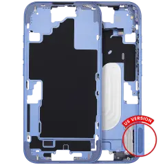 Mid Frame Housing With Power And Volume Button For I Phone 16 (Us Version) (Aftermarket Plus) (Ultramarine)