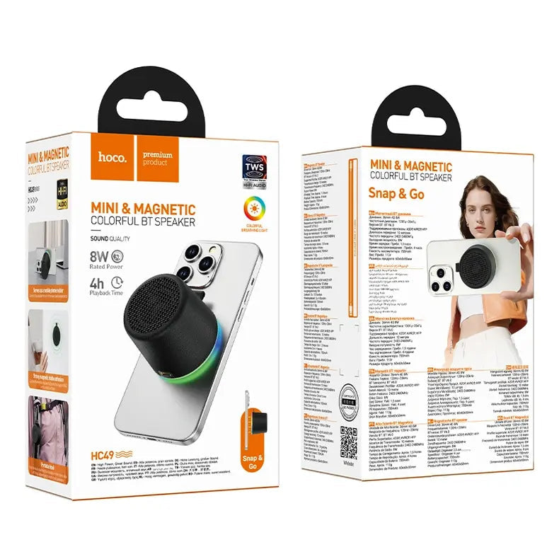 Hoco HC49 Shine Magnetic TWS Mini BT Speaker Black