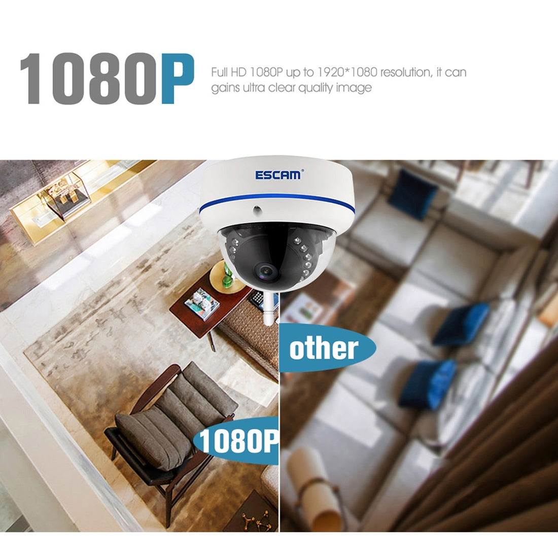 ESCAM Speed QD800WIFI ONVIF HD 1080P 2.0MP P2P Private Cloud IP66 Waterproof Security WiFi IP Camera