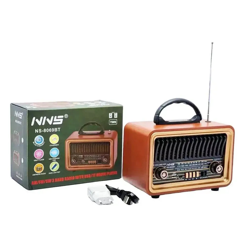NNS NS-8069BT TWS 3 Band USB / TF / BT Music Player Portable Bluetooth Radio