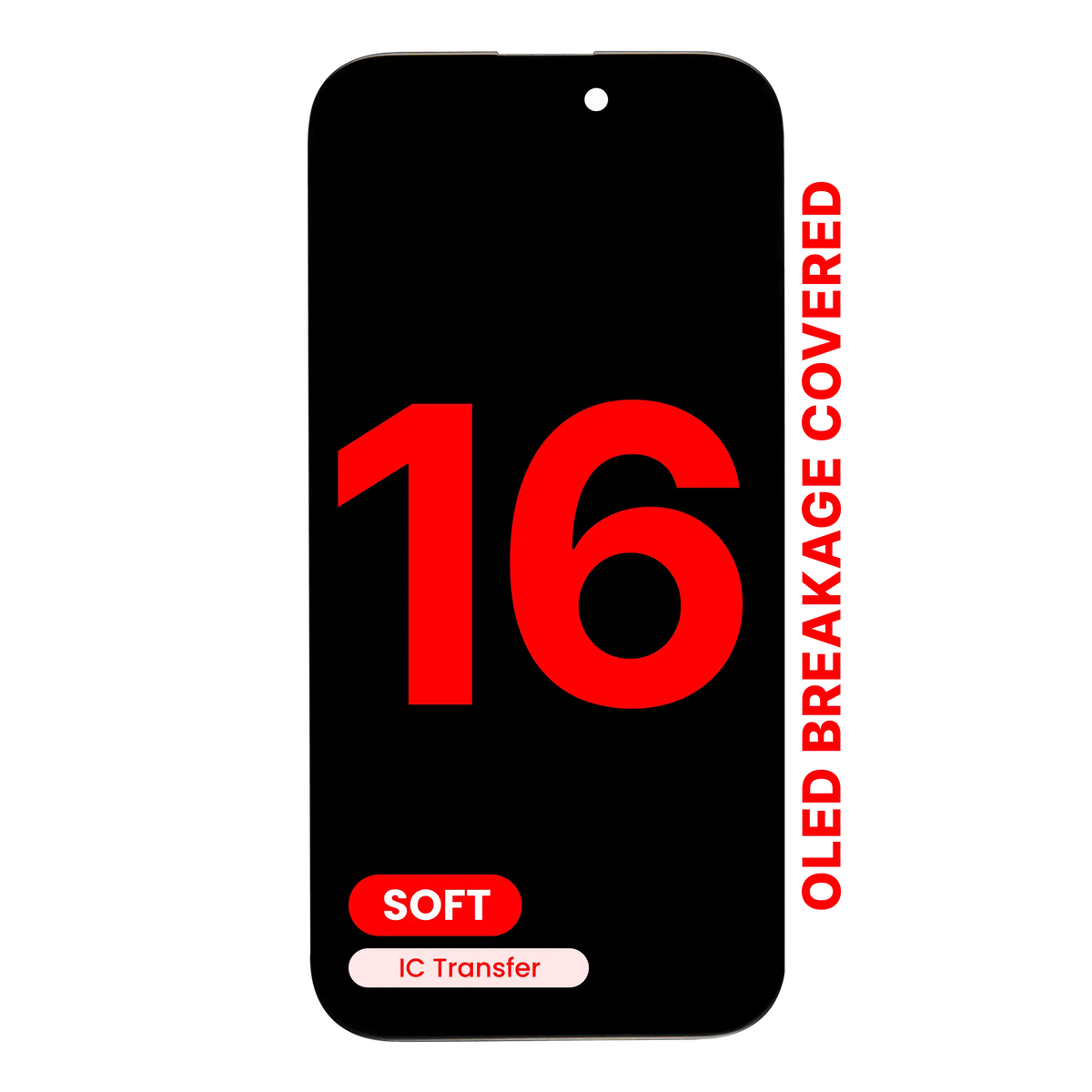 Oled Assembly For I Phone 16 (Aftermarket Pro: Xo7 Soft)