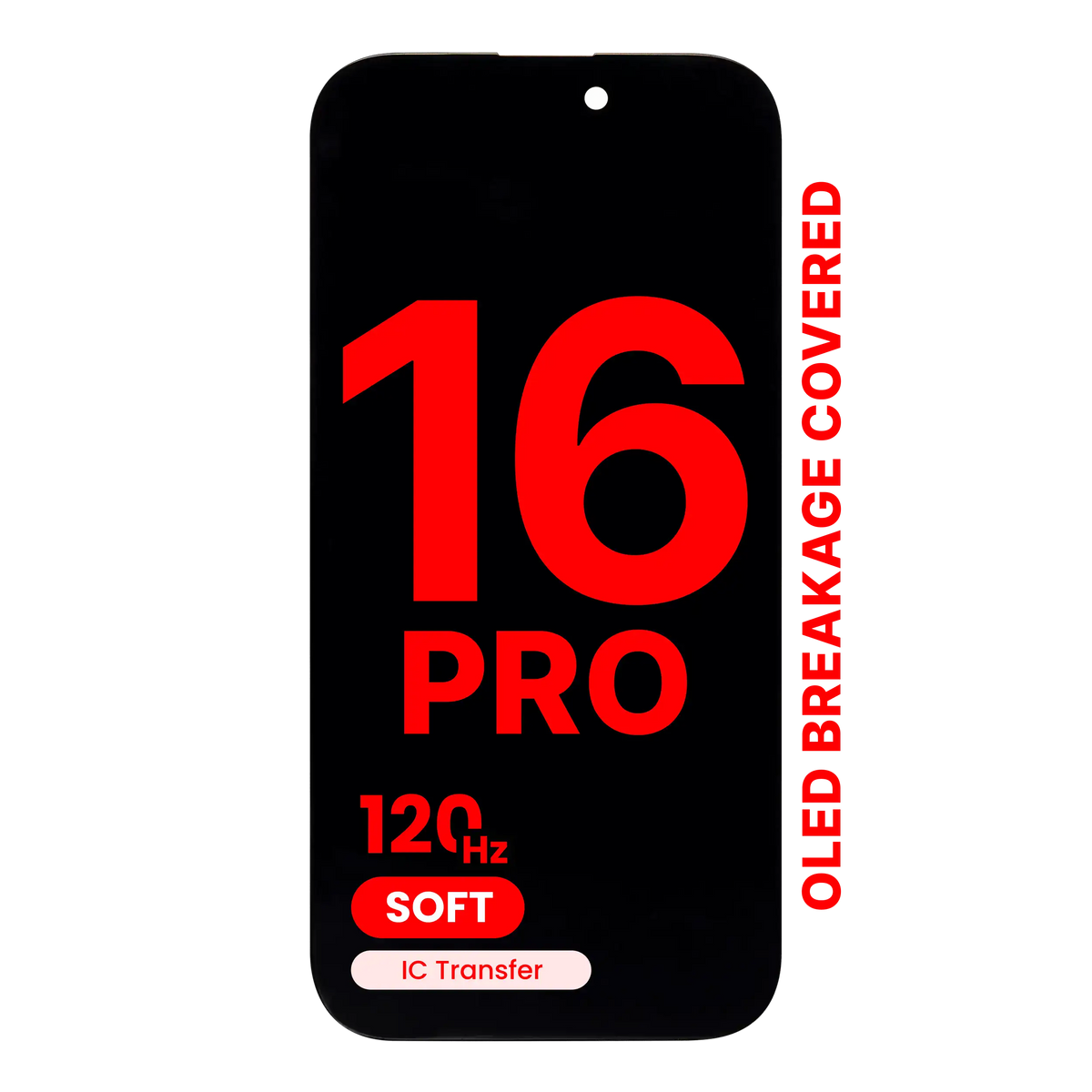 Oled Assembly For I Phone 16 Pro (Aftermarket Pro: Xo7 Soft) (120 Hz)