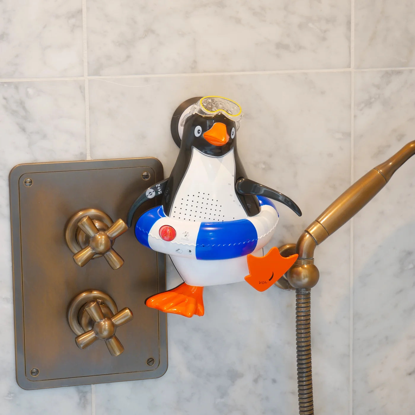 Penguin Shower Radio And Bluetooth Speaker - Blue