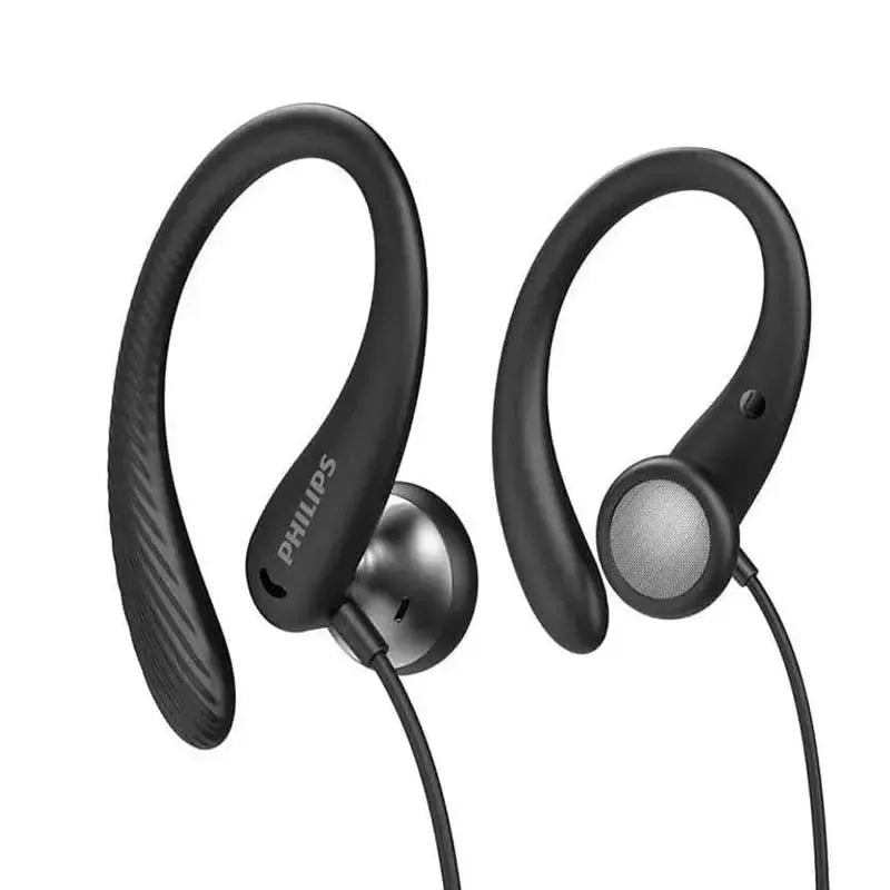 PHILIPS A1105BK In-Ear Sports Wired 3.5mm Headphones With Ear Hooks Black