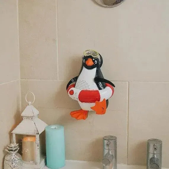 Penguin Shower Radio And Bluetooth Speaker - Red