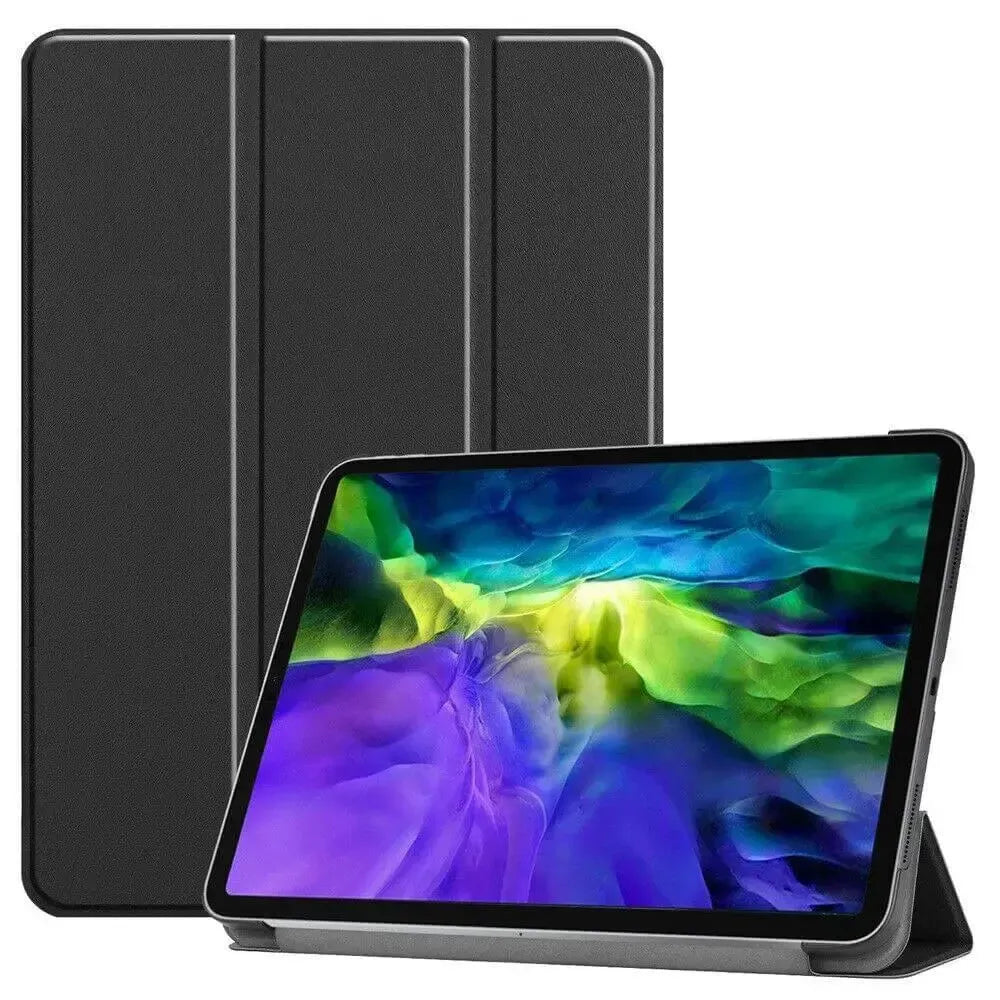 Premium Smart Cover For Apple iPad Pro 12.9 2020 Trifold Case Black