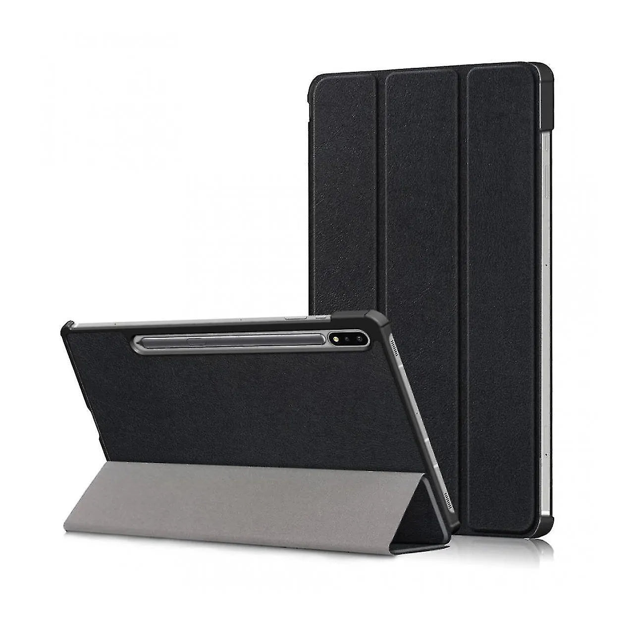 Premium Smart Cover For Samsung Galaxy Tab S8 Plus Trifold Case Black