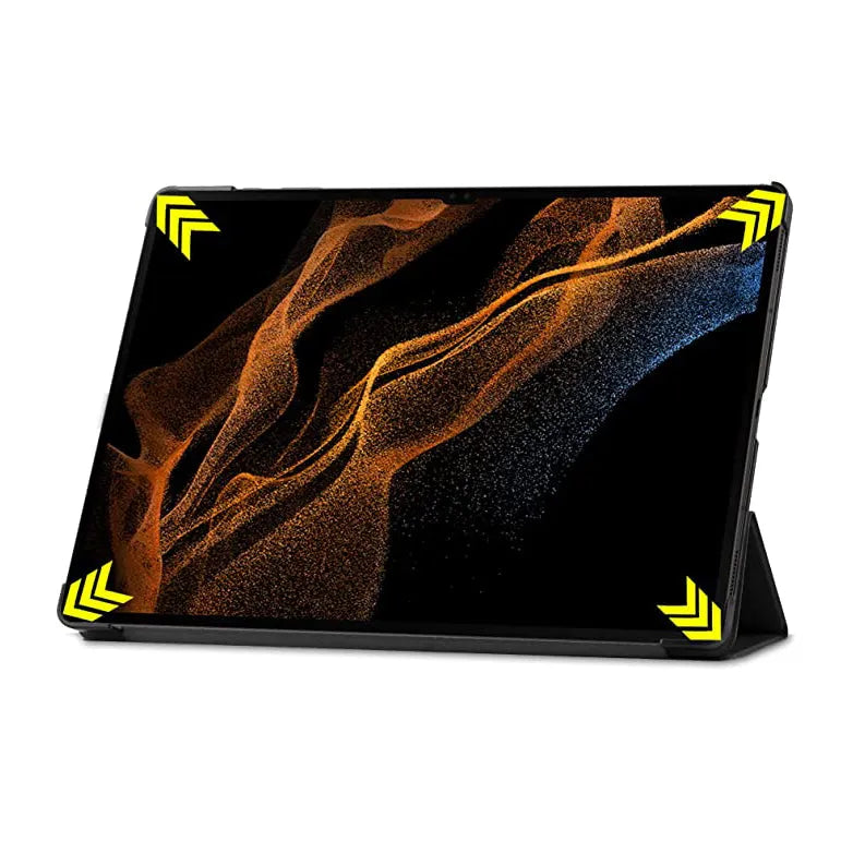 Premium Smart Cover For Samsung Galaxy Tab S8 Ultra Trifold Case Black