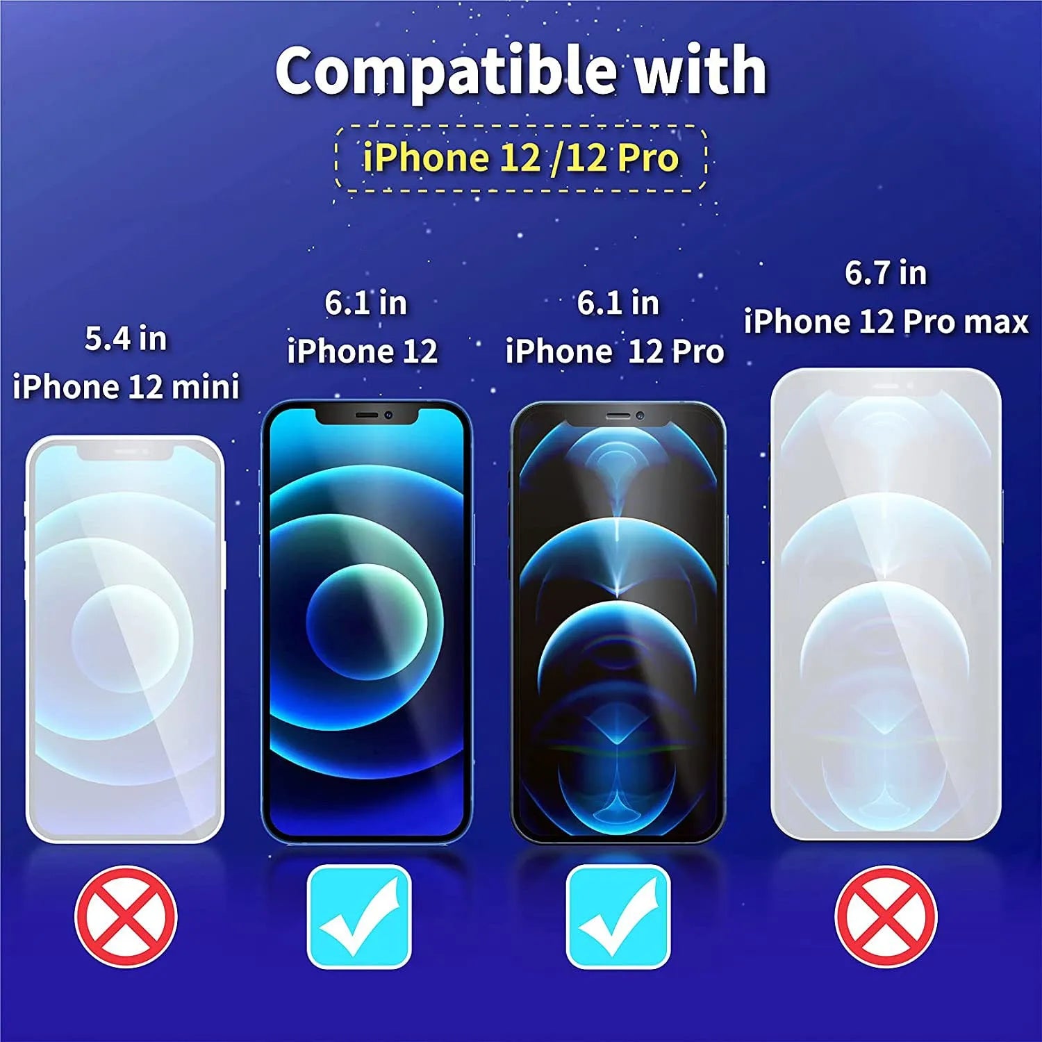 Privacy Anti Spy Screen Protector For Apple iPhone 12 / 12 Pro Tempered Glass