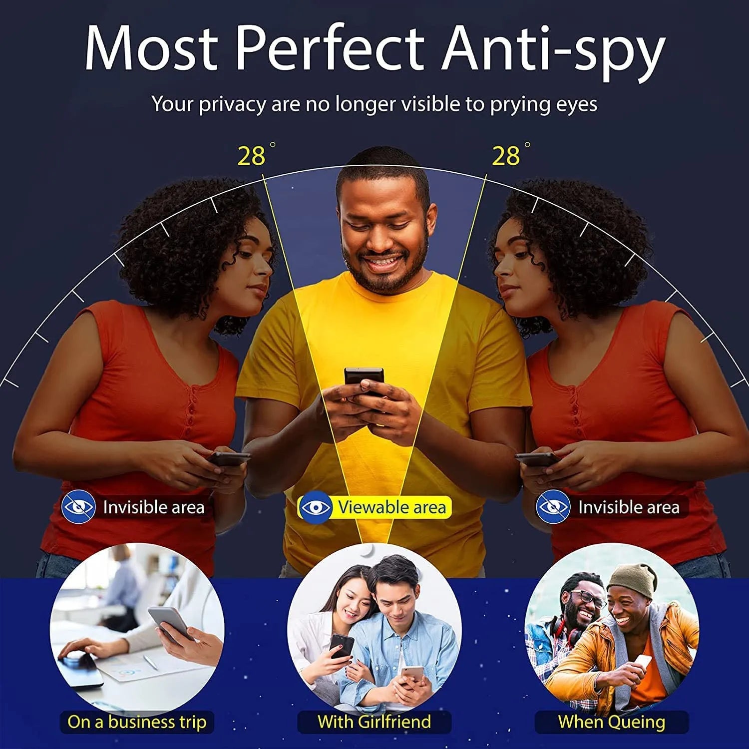 Privacy Anti Spy Screen Protector For Apple iPhone 12 Mini Tempered Glass