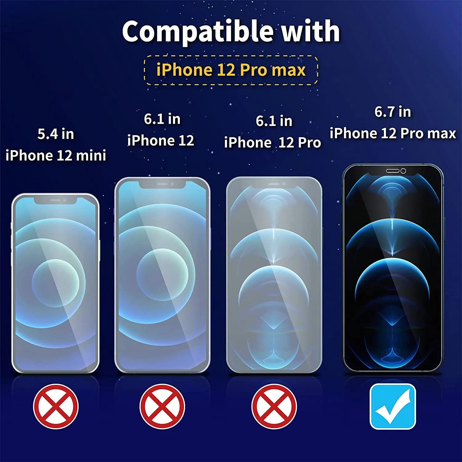 Privacy Anti Spy Screen Protector For Apple iPhone 12 Pro Max Tempered Glass