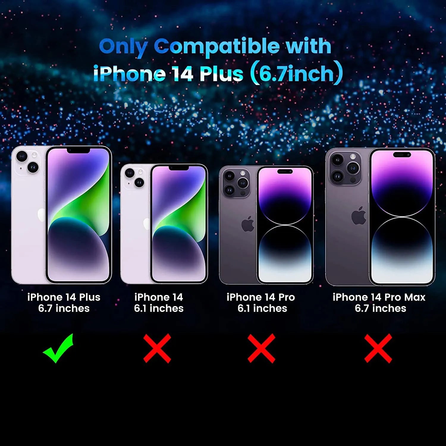 Privacy Anti Spy Screen Protector For Apple iPhone 14 Plus Tempered Glass