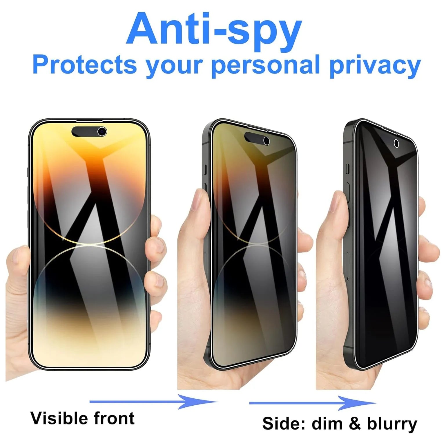 Privacy Anti Spy Screen Protector For Apple iPhone 14 Pro Tempered Glass