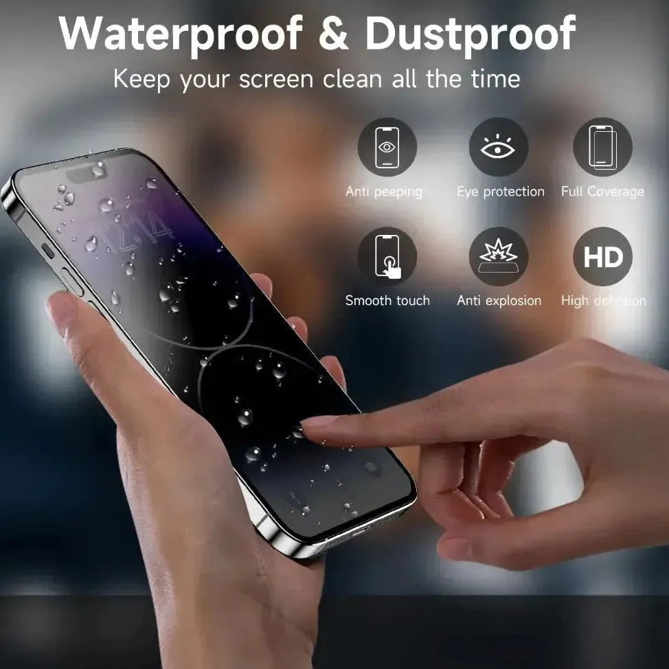 Privacy Anti Spy Screen Protector For Apple iPhone 15 Pro Max Tempered Glass