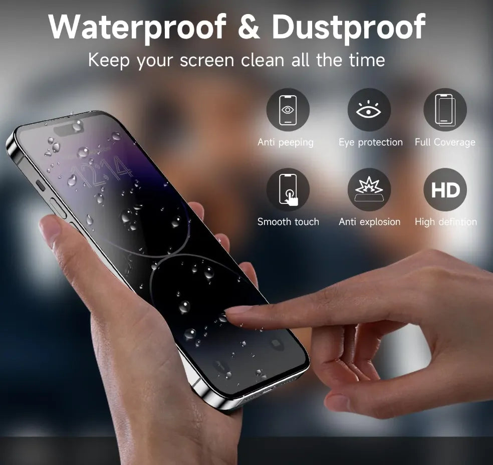 Privacy Anti Spy Screen Protector For Apple iPhone 16 Tempered Glass