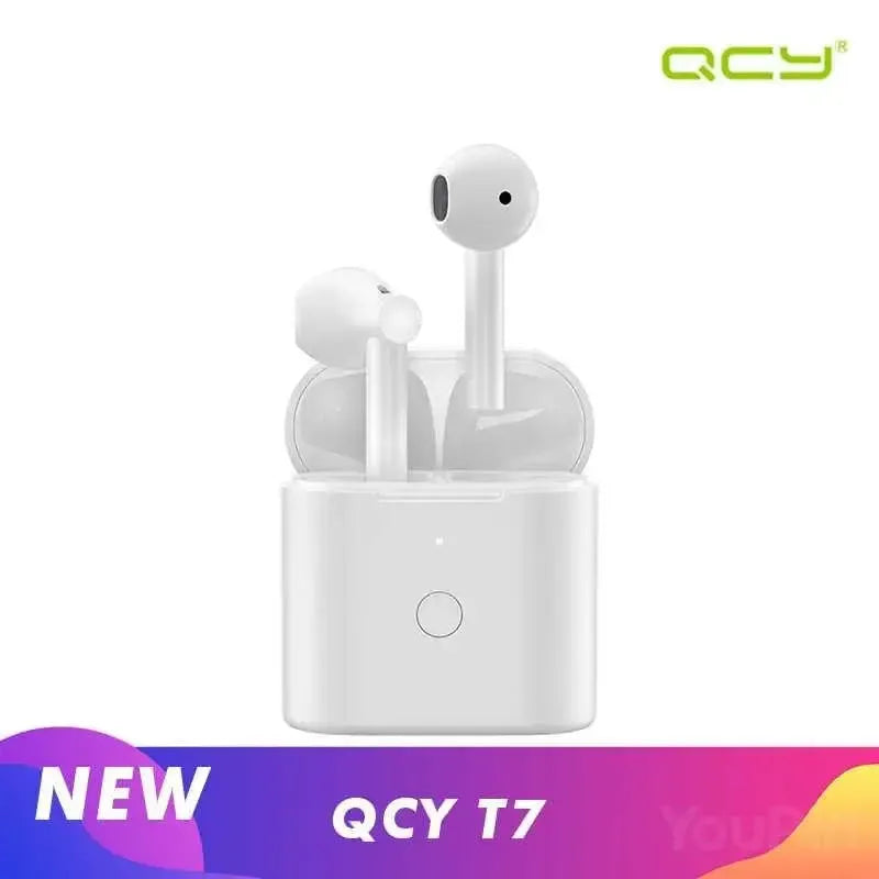 QCY T7 TWS Wireless Bluetooth Headset ENC Noise Reduction (White)