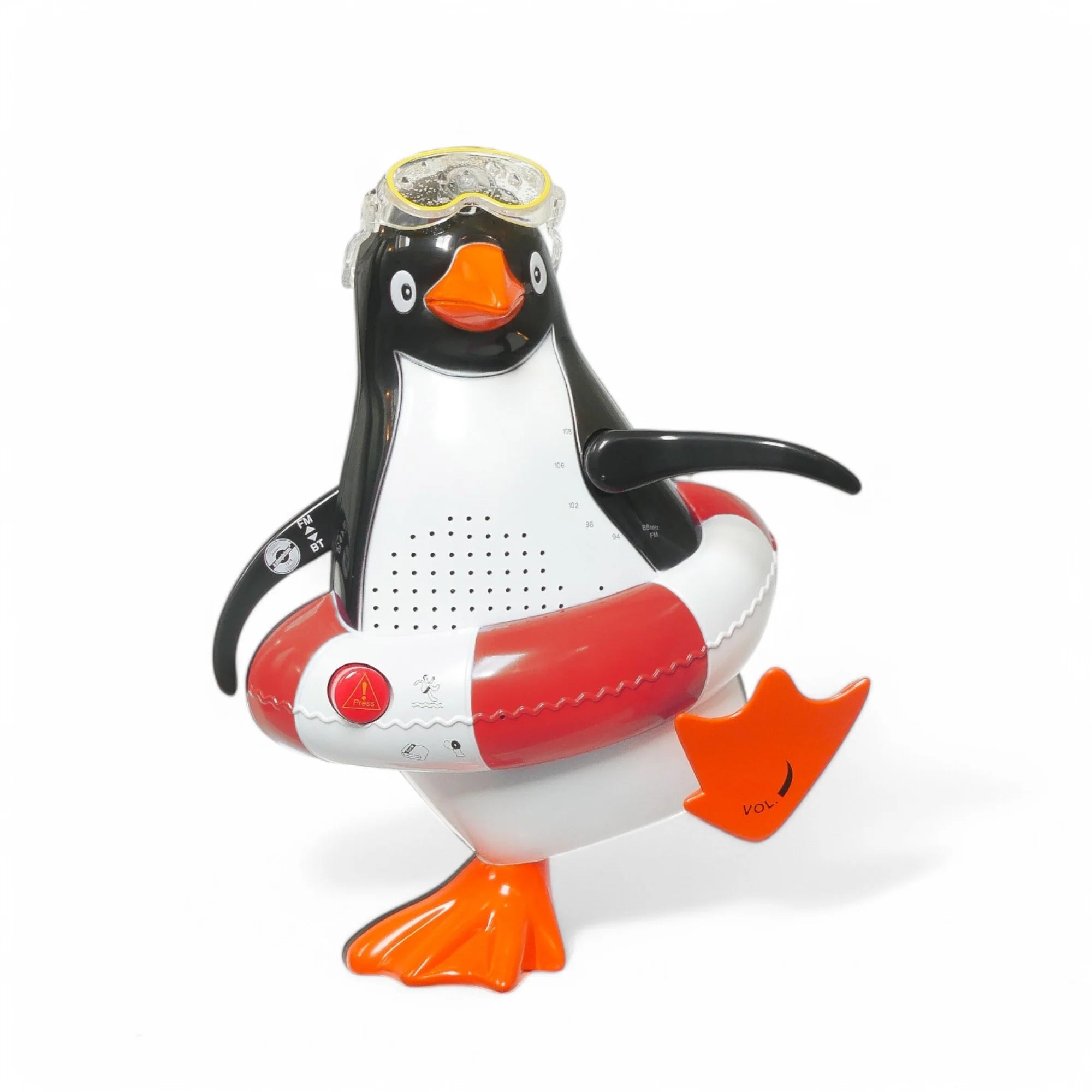Penguin Shower Radio And Bluetooth Speaker - Red
