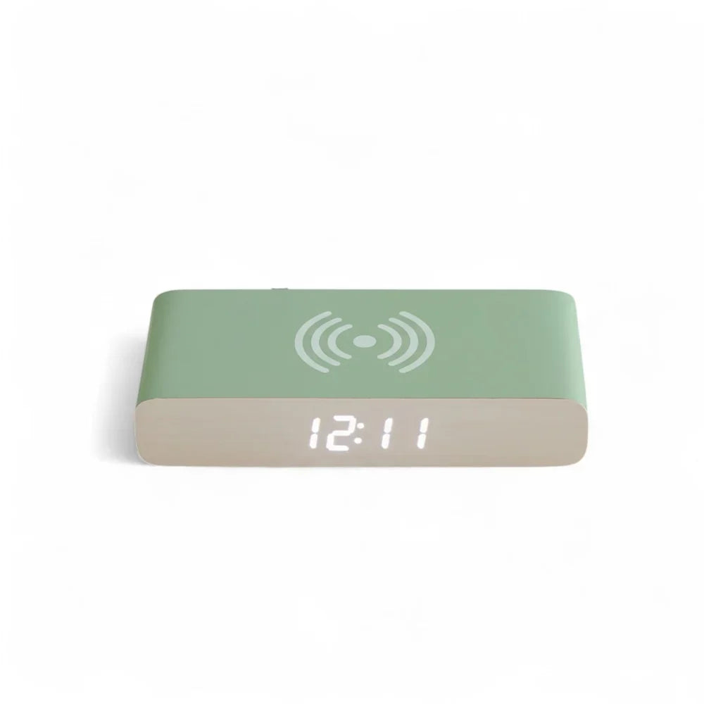 Rise Charge Wireless Phone Charger & Alarm Clock - Green