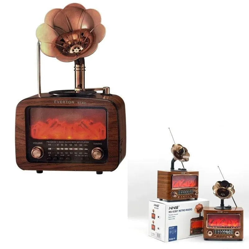 Raiseng NS-03BT Ambient Fireplace Gramophone Retro Bluetooth Radio