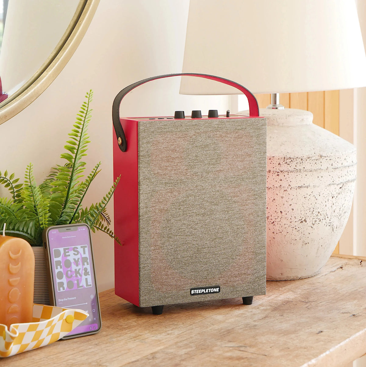 Redefy Luxury Wireless Bluetooth Speaker - Red