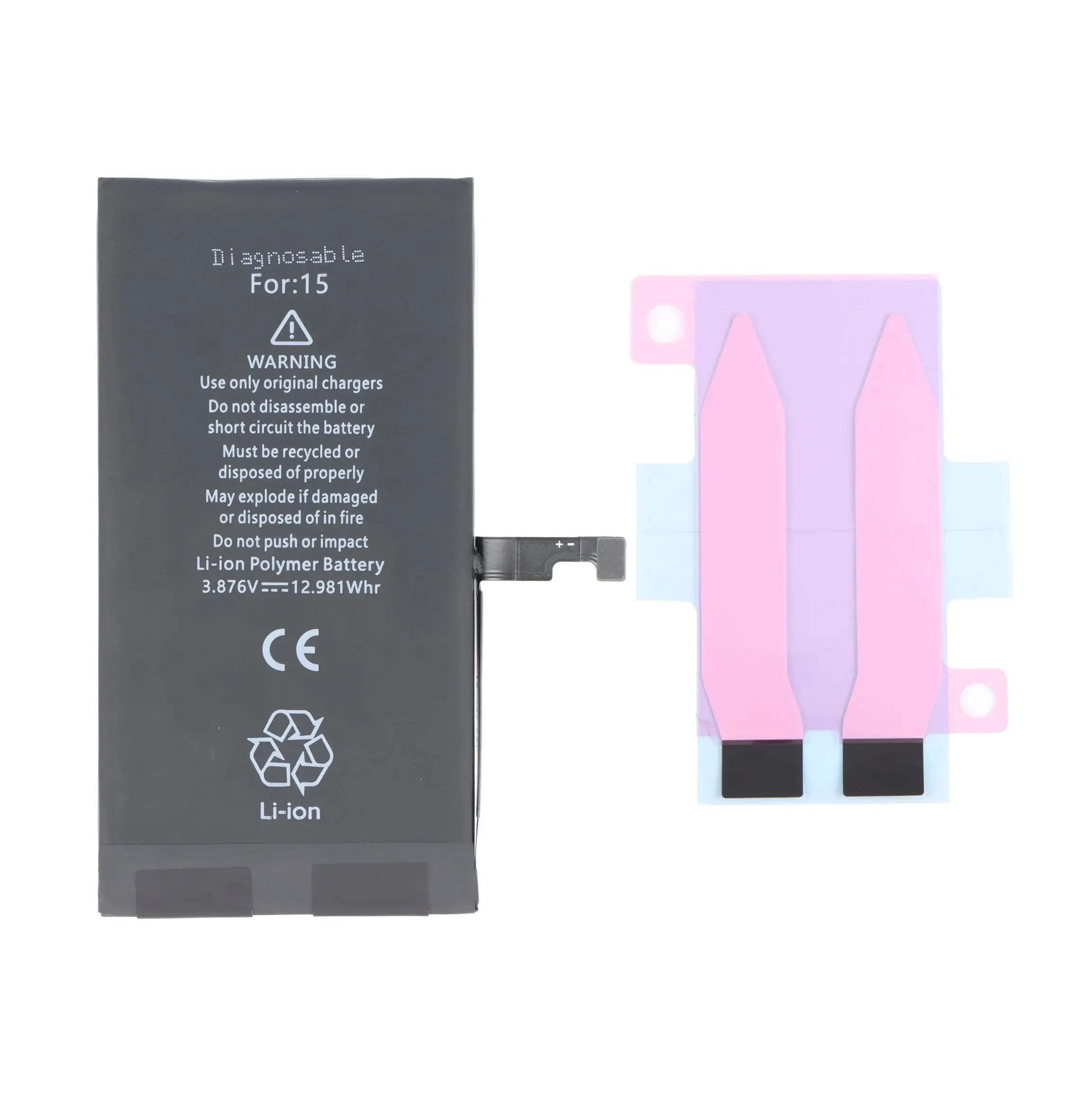 Replacement Battery For Apple iPhone 15 - Diagnostic | No Pop Up Warning Message