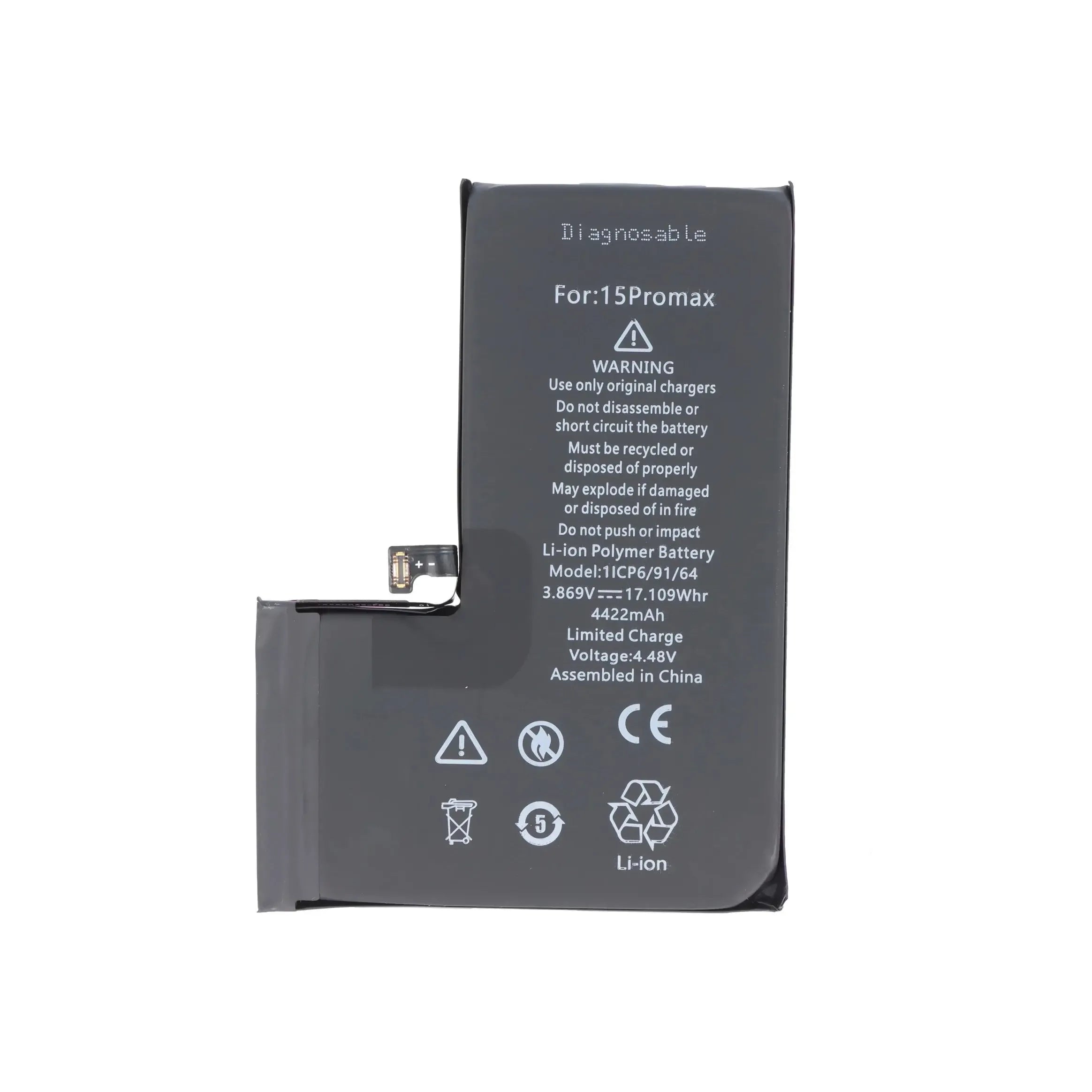 Replacement Battery For Apple iPhone 15 Pro Max - Diagnostic | No Pop Up Warning Message