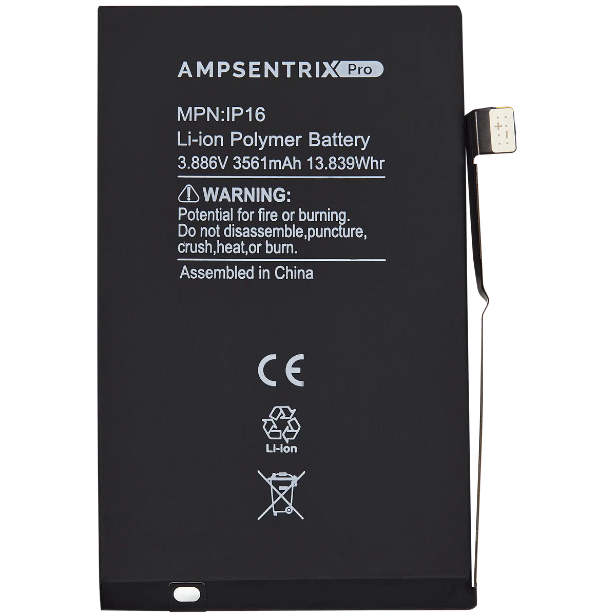 Replacement Battery For I Phone 16 (Amp Sentrix Pro)