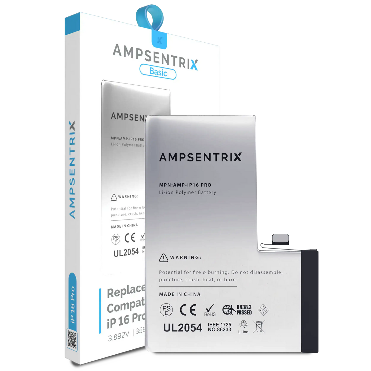 Replacement Battery For I Phone 16 Pro (Amp Sentrix Basic)