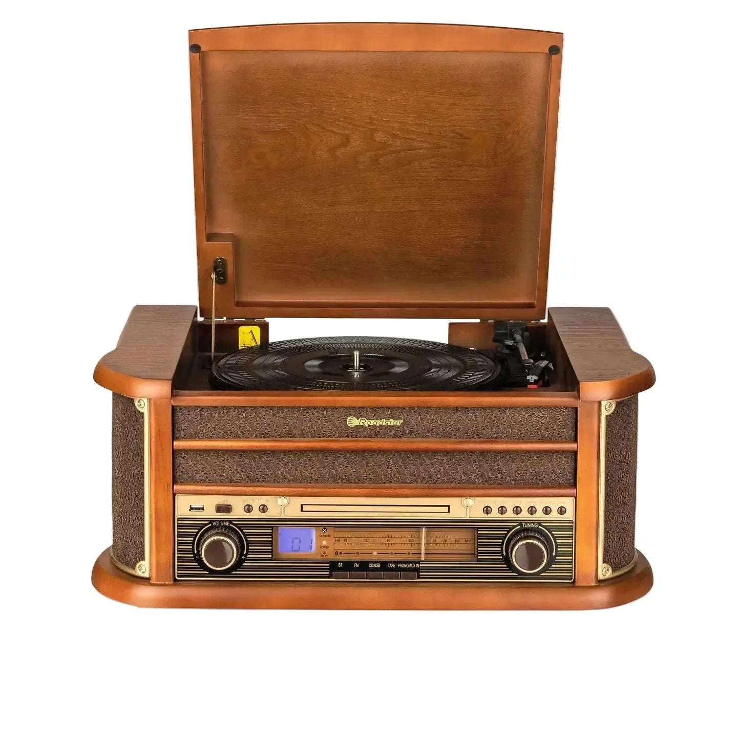 Roadstar HIF-1993 Vintage Style HI FI System 33-45-78 rpm Turntable