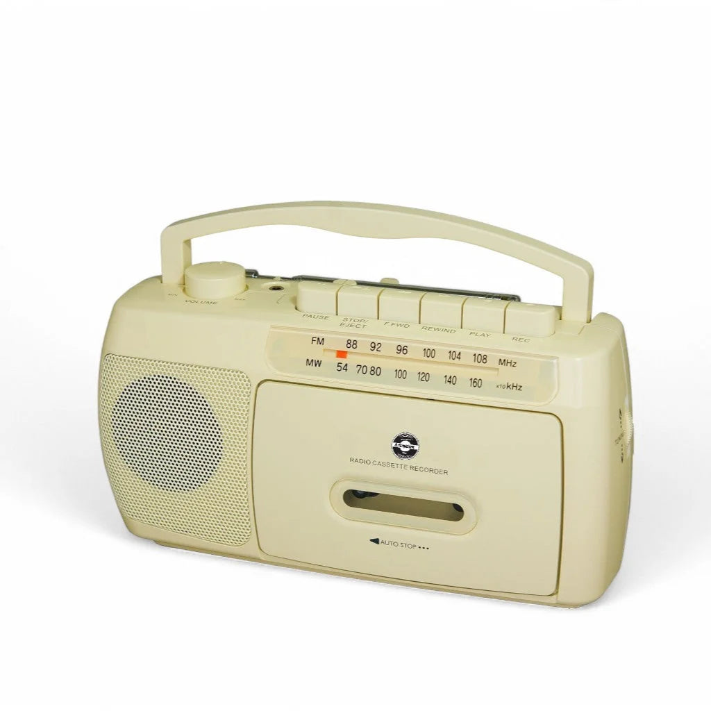 SCR209 Portable Cassette Player & FM Radio - Beige