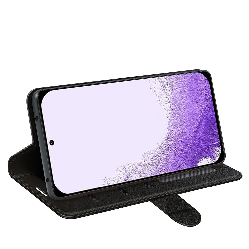 For Samsung Galaxy S23 Premium Wallet Case Black