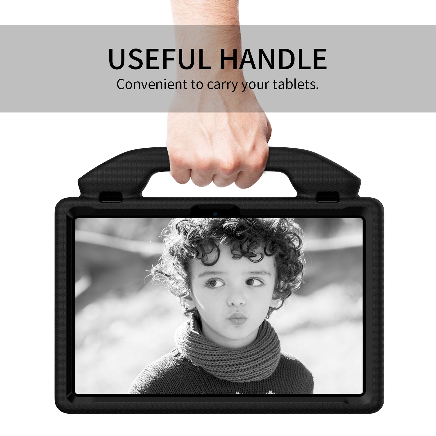 For Amazon Fire HD 10 2023 13th Gen Kids Case Shockproof Cover With Stand - Black-www.firsthelptech.ie