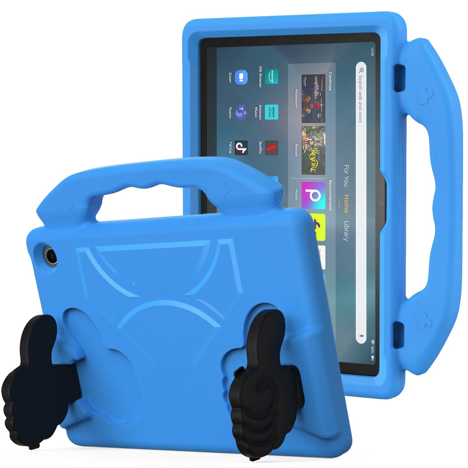 For Amazon Fire Max 11 2023 13th Gen Kids Case Shockproof Cover With Stand - Blue-www.firsthelptech.ie