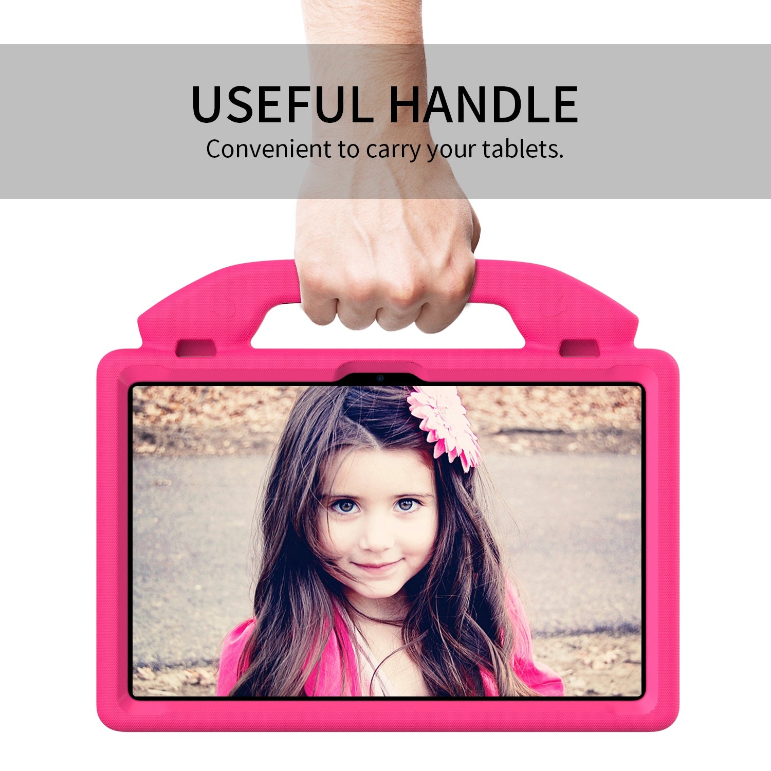 For Amazon Fire Max 11 2023 13th Gen Kids Case Shockproof Cover With Stand - Pink-www.firsthelptech.ie