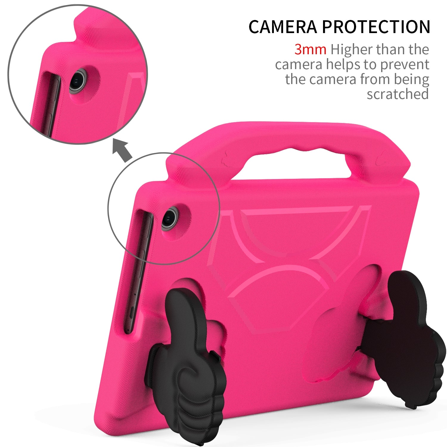 For Amazon Fire Max 11 2023 13th Gen Kids Case Shockproof Cover With Stand - Pink-www.firsthelptech.ie