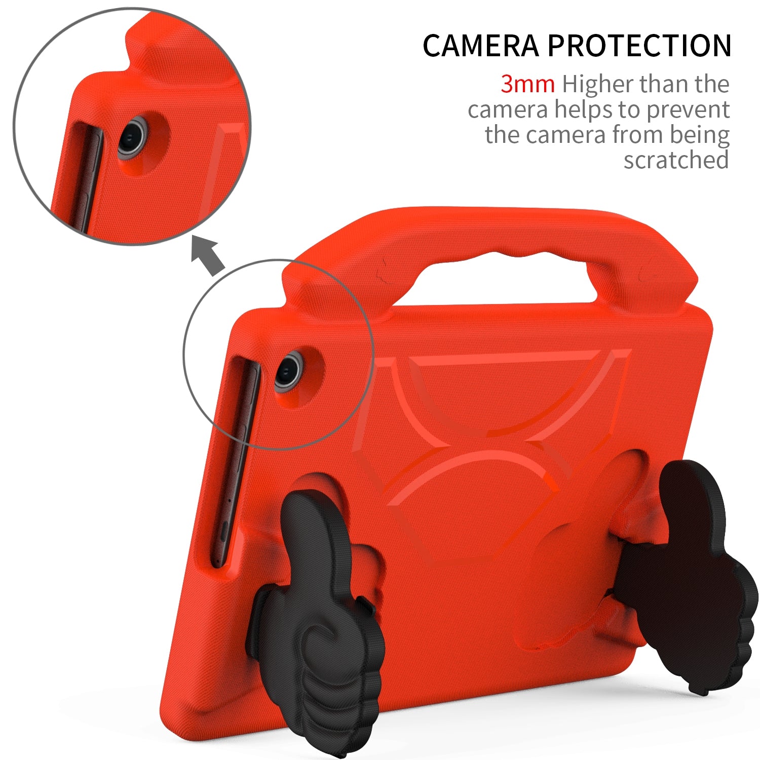 For Amazon Fire Max 11 2023 13th Gen Kids Case Shockproof Cover With Stand - Red-www.firsthelptech.ie