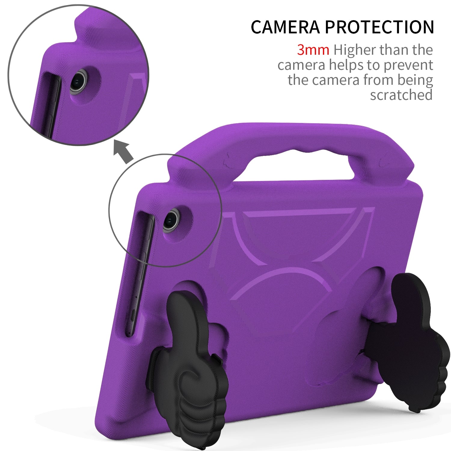 For Amazon Fire Max 11 2023 13th Gen Kids Case Shockproof Cover With Stand - Purple-www.firsthelptech.ie