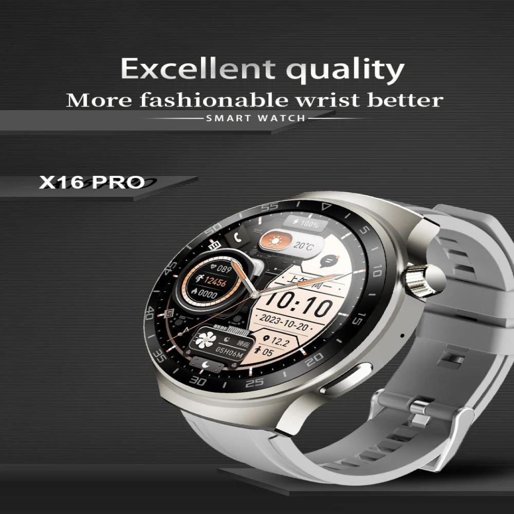 X16Pro Smartwatch 1.53" Color Display Bluetooth Calling Heart Rate Sensor Black